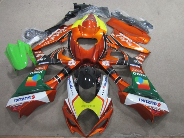 Discount 2007-2008 Orange Yellow Monster Suzuki GSXR1000 Motorcycle Fairing Kits UK Discount 2007-2008 Orange Yellow Monster Suzuki GSXR1000 Motorcycle Fairing Kits UK