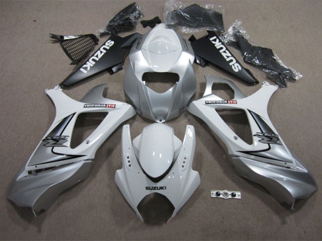 Discount 2007-2008 White Suzuki GSXR1000 Replacement Motorcycle Fairings UK Discount 2007-2008 White Suzuki GSXR1000 Replacement Motorcycle Fairings UK