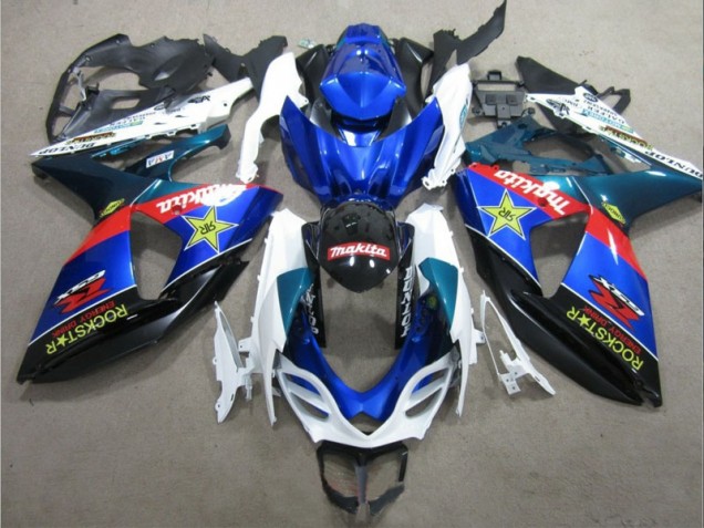 Discount 2009-2016 Blue White Rockstar Suzuki GSXR1000 Bike Fairing UK Discount 2009-2016 Blue White Rockstar Suzuki GSXR1000 Bike Fairing UK