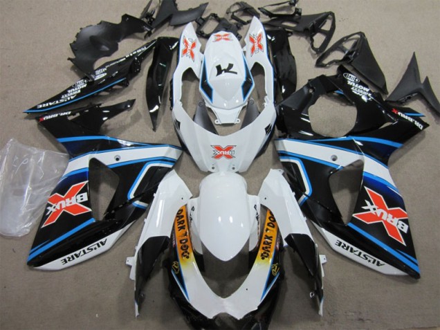 Discount 2009-2016 White Blue Brux Dark Dog Suzuki GSXR1000 Motorbike Fairing Kits UK Discount 2009-2016 White Blue Brux Dark Dog Suzuki GSXR1000 Motorbike Fairing Kits UK