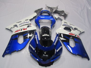 Discount 2001-2003 Blue White Motul Suzuki GSXR600 Motorcyle Fairings UK