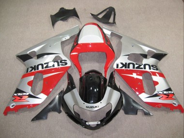 Discount 2001-2003 Red Silver Suzuki GSXR600 Motorcylce Fairings UK