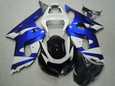 Discount 2001-2003 White Blue Suzuki GSXR600 Motorcycle Fairing Kit UK
