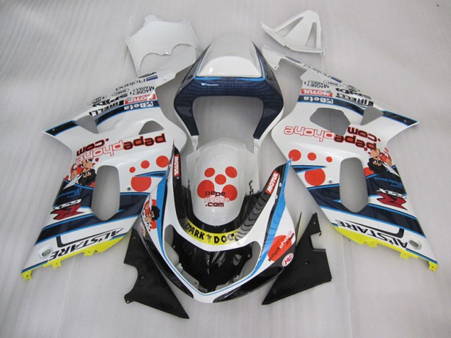 Discount 2001-2003 White Blue Dark Dog Suzuki GSXR600 Bike Fairings UK Discount 2001-2003 White Blue Dark Dog Suzuki GSXR600 Bike Fairings UK