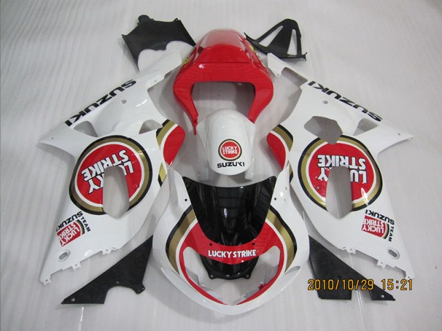 Discount 2001-2003 Red White Lucky Strike Suzuki GSXR600 Bike Fairing UK Discount 2001-2003 Red White Lucky Strike Suzuki GSXR600 Bike Fairing UK