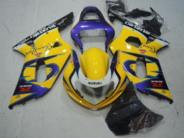 Discount 2001-2003 Yellow Purple Suzuki GSXR600 Motorbike Fairing Kits UK Discount 2001-2003 Yellow Purple Suzuki GSXR600 Motorbike Fairing Kits UK