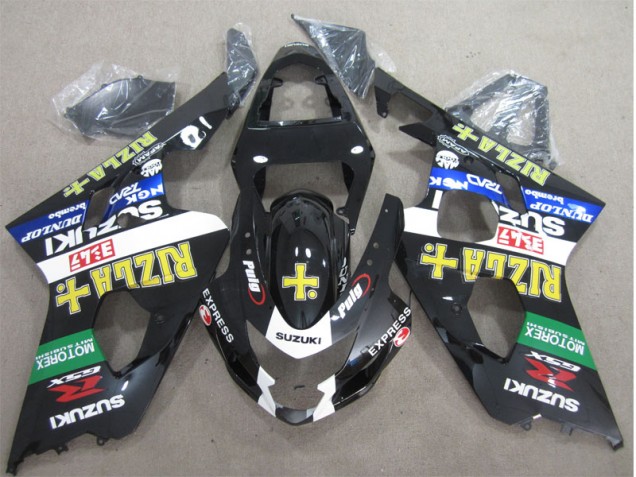 Discount 2004-2005 Black Yellow Rizla Suzuki GSXR600 Moto Fairings UK Discount 2004-2005 Black Yellow Rizla Suzuki GSXR600 Moto Fairings UK