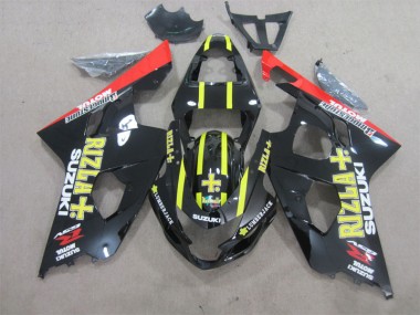 Discount 2004-2005 Black Yellow Rizla Suzuki GSXR600 Motorcycle Fairings Kit UK