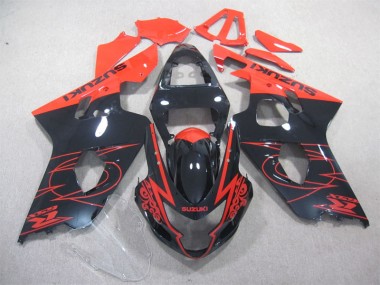 Discount 2004-2005 Black Red Suzuki GSXR600 Bike Fairings UK