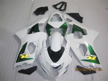 Discount 2004-2005 White Green Suzuki GSXR600 Motorbike Fairing Kits UK