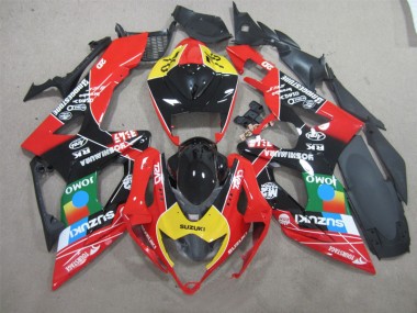 Discount 2006-2007 Black Red Yellow Jomo Suzuki GSXR600 Bike Fairings UK