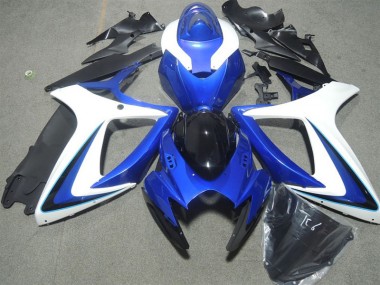 Discount 2006-2007 Blue White Black Suzuki GSXR600 Motorbike Fairing UK