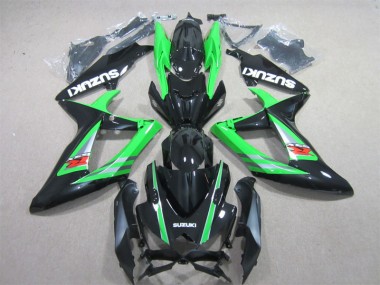 Discount 2006-2007 Black Green Suzuki GSXR600 Bike Fairings UK