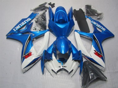 Discount 2006-2007 Blue White Suzuki GSXR600 Motorbike Fairing Kits UK