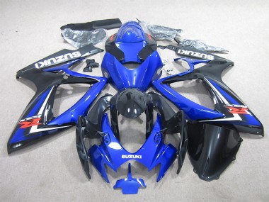 Discount 2006-2007 Black Blue Suzuki GSXR600 Motorcycle Fairings Kit UK