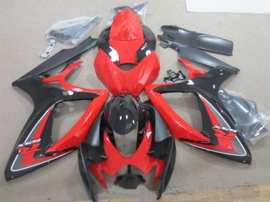 Discount 2006-2007 Black Red Suzuki GSXR600 Motorcylce Fairings UK