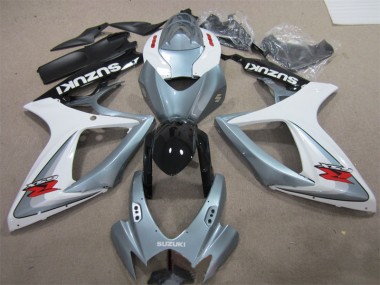 Discount 2006-2007 White Grey Suzuki GSXR600 Motorbike Fairings UK