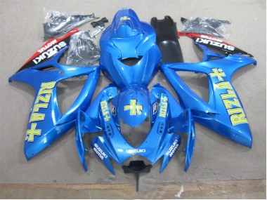 Discount 2006-2007 Blue Yellow Rizla Suzuki GSXR600 Motorbike Fairing UK