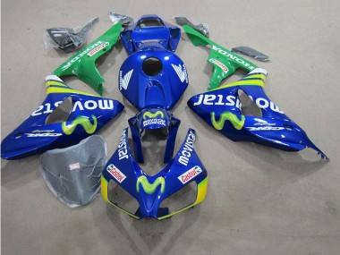 Discount 2006-2007 Blue Movistar Castrol Suzuki GSXR600 Motorcycle Fairing Kit UK