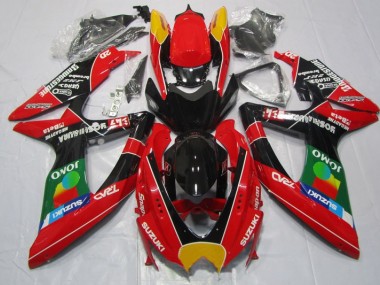 Discount 2008-2010 Red Black Jomo Suzuki GSXR600 Motorbike Fairing Kits UK