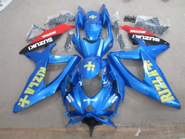 Discount 2008-2010 Blue Yellow Rizla White Motul Suzuki GSXR600 Motorcycle Fairings UK