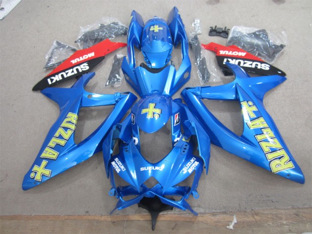 Discount 2008-2010 Blue Yellow Rizla White Motul Suzuki GSXR600 Motorcycle Fairings UK Discount 2008-2010 Blue Yellow Rizla White Motul Suzuki GSXR600 Motorcycle Fairings UK