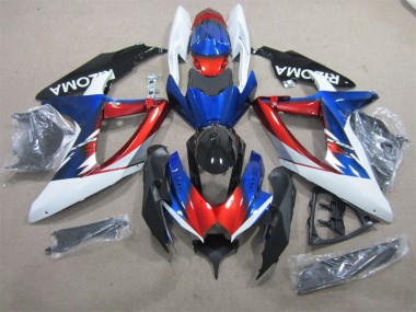 Discount 2008-2010 Blue Red White Suzuki GSXR600 Motorcycle Fairing UK