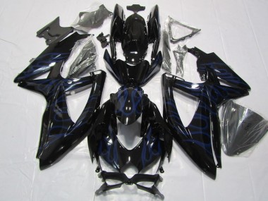 Discount 2008-2010 Black Blue Flame Suzuki GSXR600 Bike Fairing UK