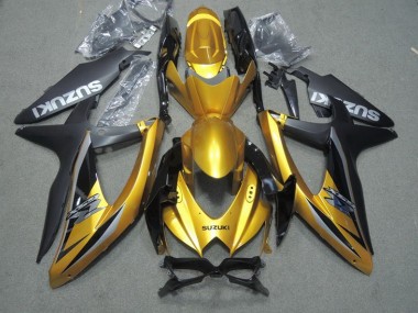 Discount 2008-2010 Black Gold Suzuki GSXR600 Motor Bike Fairings UK