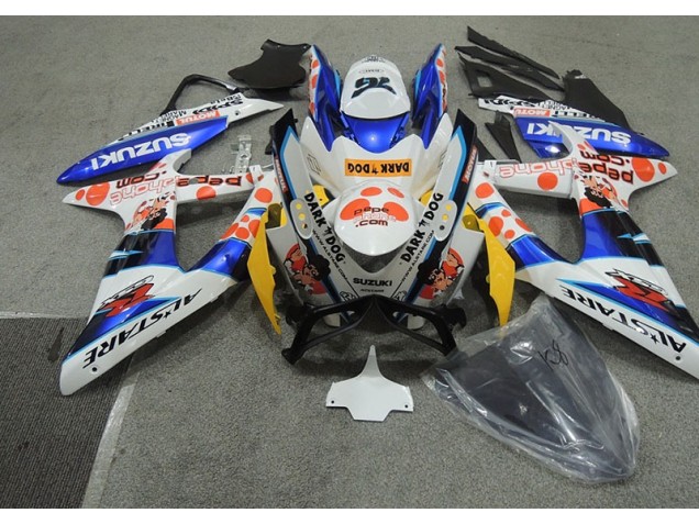 Discount 2008-2010 White Blue Dark Dog Suzuki GSXR600 Bike Fairings UK Discount 2008-2010 White Blue Dark Dog Suzuki GSXR600 Bike Fairings UK