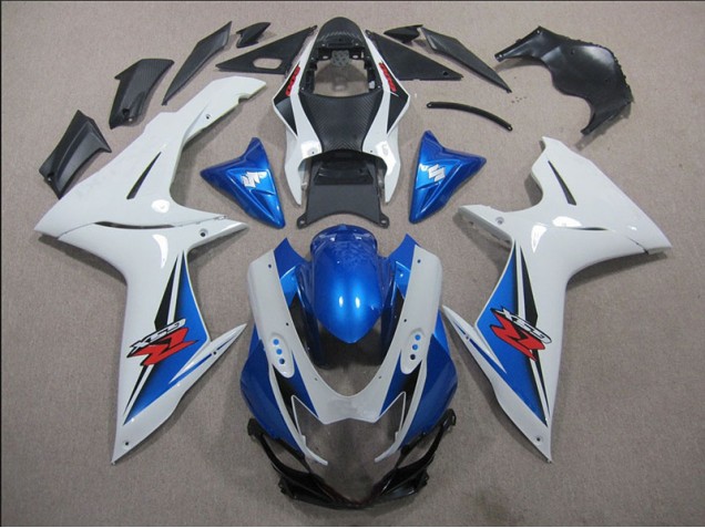 Discount 2011-2021 White Blue Suzuki GSXR600 Motorbike Fairing Kits UK Discount 2011-2021 White Blue Suzuki GSXR600 Motorbike Fairing Kits UK