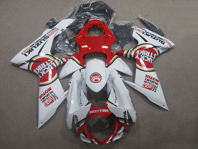 Discount 2011-2021 White Lucky Strike Red Motul Suzuki GSXR600 Motorcycle Fairings Kits UK Discount 2011-2021 White Lucky Strike Red Motul Suzuki GSXR600 Motorcycle Fairings Kits UK
