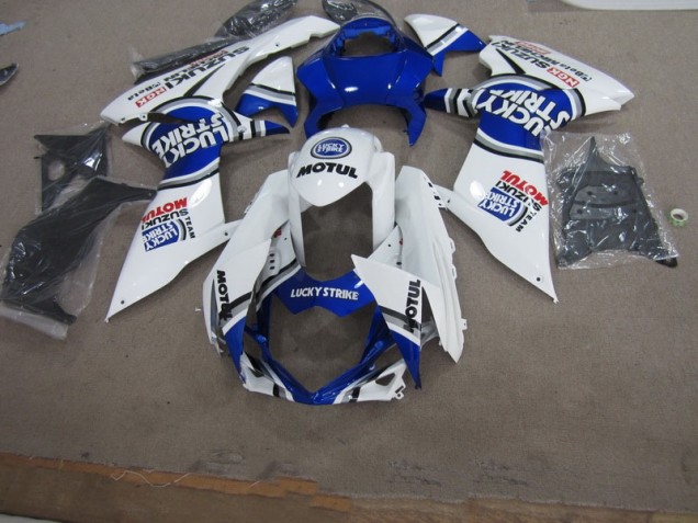 Discount 2011-2021 Blue White Lucky Strike Motul Suzuki GSXR600 Motorcycle Fairings Kit UK Discount 2011-2021 Blue White Lucky Strike Motul Suzuki GSXR600 Motorcycle Fairings Kit UK