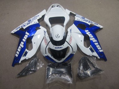 Discount 2001-2003 White Blue Motul Suzuki GSXR750 Motorcycle Fairing Kit UK