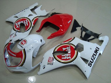 Discount 2001-2003 Red White Lucky Strike Suzuki GSXR750 Motorcyle Fairings UK