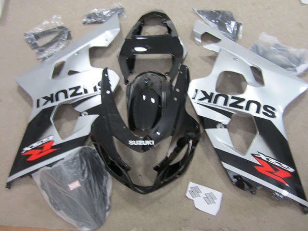 Discount 2004-2005 Black White Suzuki GSXR750 Motorbike Fairing Kits UK Discount 2004-2005 Black White Suzuki GSXR750 Motorbike Fairing Kits UK