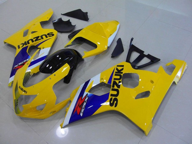 Discount 2004-2005 Yellow Blue Suzuki GSXR750 Motorcycle Fairings Kits UK Discount 2004-2005 Yellow Blue Suzuki GSXR750 Motorcycle Fairings Kits UK