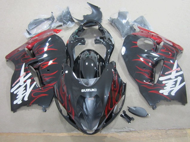 Discount 1996-2007 Black Red Flame Suzuki GSXR1300 Hayabusa Motorcylce Fairings UK Discount 1996-2007 Black Red Flame Suzuki GSXR1300 Hayabusa Motorcylce Fairings UK