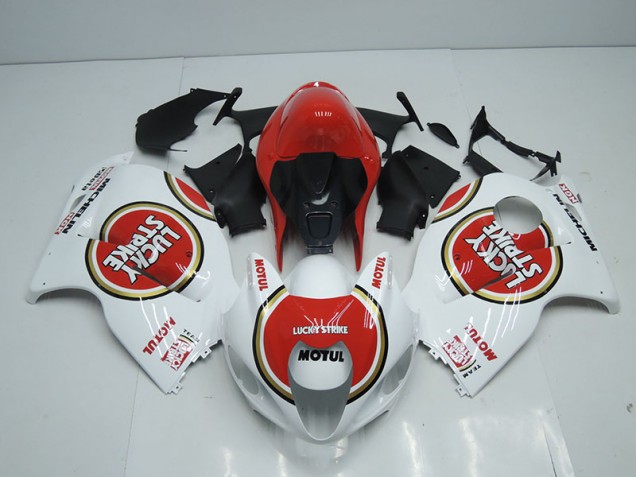 Discount 1996-2007 White Red Lucky Strike Motul Suzuki GSXR1300 Hayabusa Replacement Motorcycle Fairings UK Discount 1996-2007 White Red Lucky Strike Motul Suzuki GSXR1300 Hayabusa Replacement Motorcycle Fairings UK