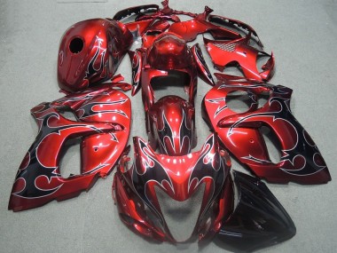 Discount 2008-2019 Red Black Flame Suzuki GSXR1300 Hayabusa Motorcyle Fairings UK
