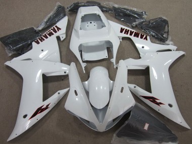 Discount 2002-2003 White Black Yamaha YZF R1 Motorcycle Fairing Kit UK