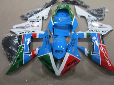 Discount 2002-2003 Blue Black Motul Yamaha YZF R1 Motorcycle Fairings Kit UK