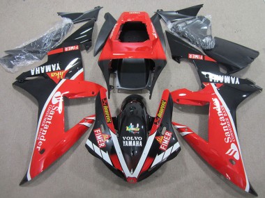Discount 2004-2006 Red Black White Santander Yamaha YZF R1 Motorbike Fairings UK
