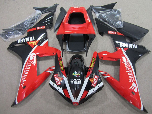Discount 2004-2006 Red Black White Santander Yamaha YZF R1 Motorbike Fairings UK Discount 2004-2006 Red Black White Santander Yamaha YZF R1 Motorbike Fairings UK