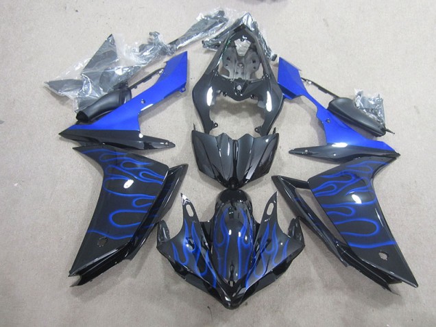 Discount 2007-2008 Black Blue Flame Yamaha YZF R1 Motorcycle Fairing UK Discount 2007-2008 Black Blue Flame Yamaha YZF R1 Motorcycle Fairing UK