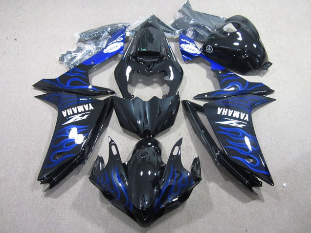 Discount 2007-2008 Black with Blue Flame Yamaha YZF R1 Motorcycle Fairing Kit UK Discount 2007-2008 Black with Blue Flame Yamaha YZF R1 Motorcycle Fairing Kit UK
