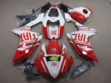 Discount 2007-2008 Red White Fiat 46 Yamaha YZF R1 Motor Bike Fairings UK