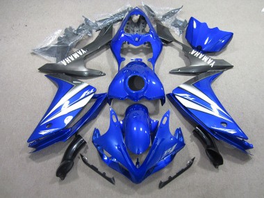 Discount 2007-2008 Blue White Yamaha YZF R1 Motorcycle Fairings UK