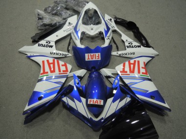 Discount 2007-2008 Blue White Red Fiat Yamaha YZF R1 Motorcycle Replacement Fairings UK