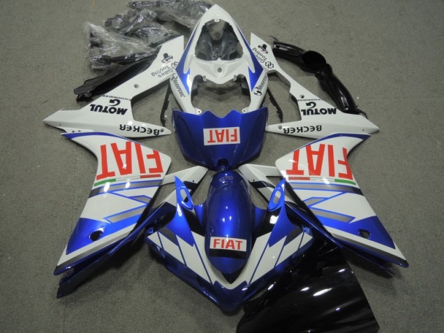 Discount 2007-2008 Blue White Red Fiat Yamaha YZF R1 Motorcycle Replacement Fairings UK Discount 2007-2008 Blue White Red Fiat Yamaha YZF R1 Motorcycle Replacement Fairings UK